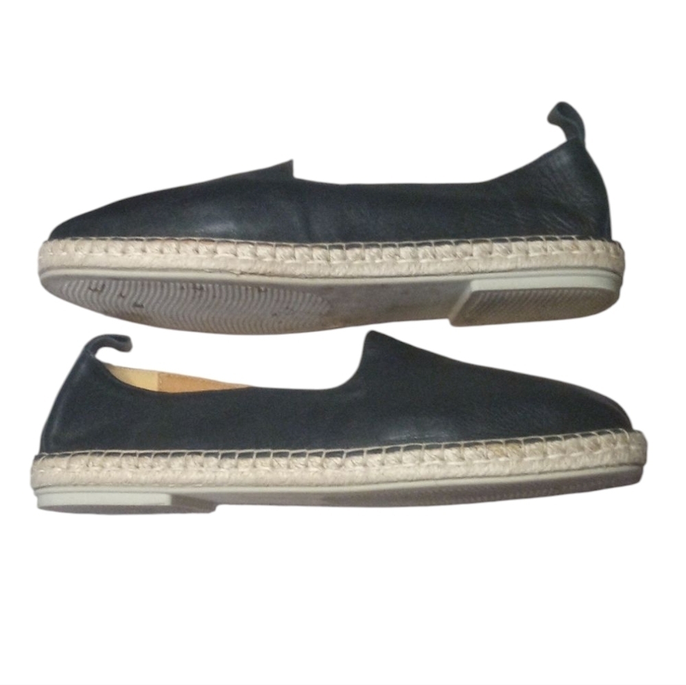 Tsonga South Africa Leather Espadrille In Black Delta Size 42 9 - Picture 5 of 8